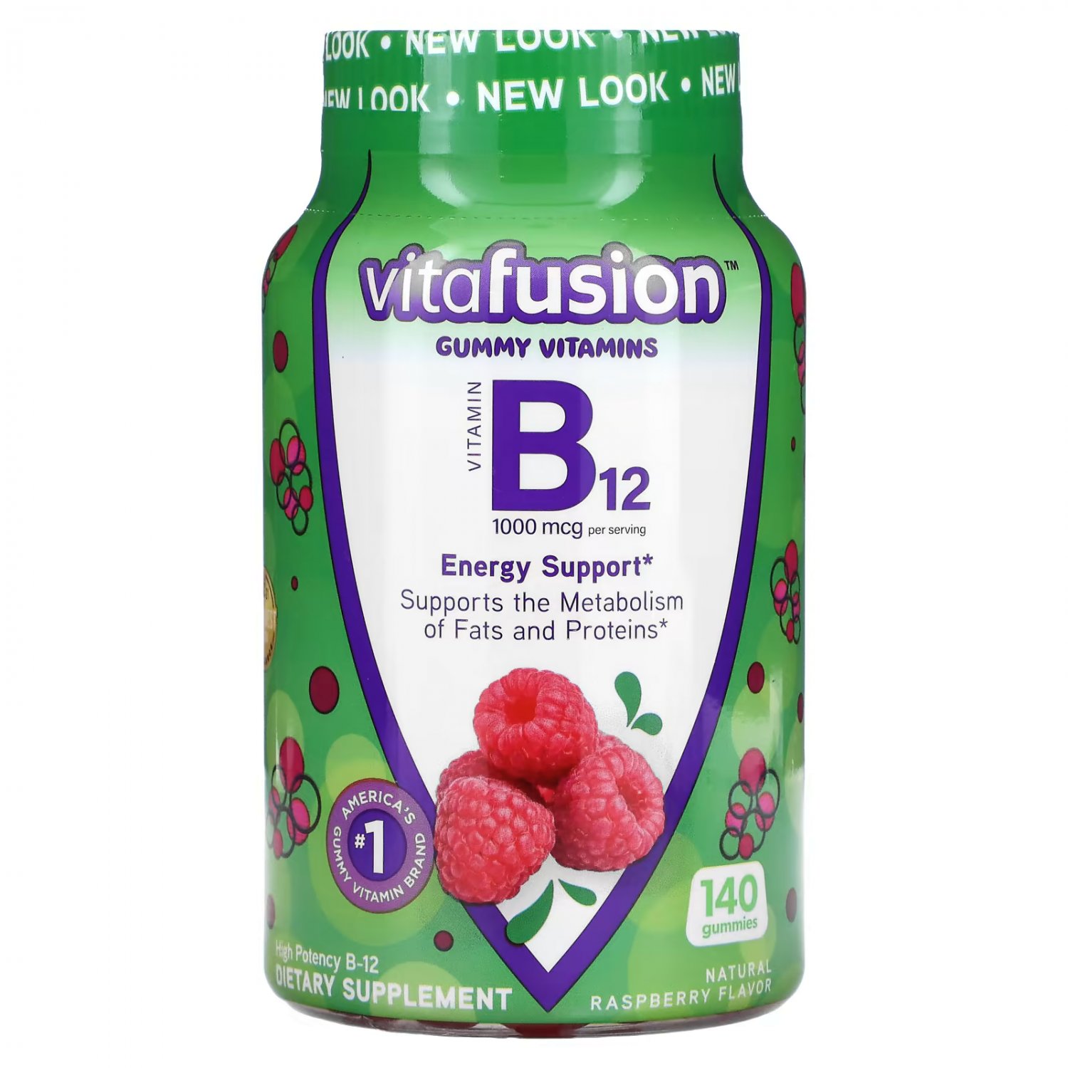 Vitafusion Gummy Vitamins, Vitamin B12 1000 Mcg Energy Support, 140 Gummies