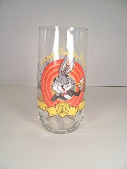 1990 Warner Bros. Bugs Bunny 50th Aniversary Glass