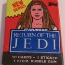 1983 Topps Star Wars ROTJ Princess Leia Unopened Wax Pack