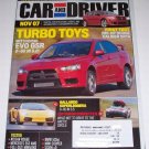 CAR and DRIVER Magazine Nov November 2007 Back Issue Mitsubishi EVO GSR