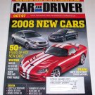 CAR and DRIVER Magazine Oct October 2007 Back Issue 2008 New Cars