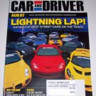 CAR and DRIVER Magazine August 2007 Back Issue Lightning Lap