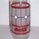 Enjoy COCA COLA Art Deco Frosted Pattern Drinking Glass Coke