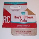 RC Royal Crown Cola 10oz Red Teal Cardboard Soda Carton Carrier