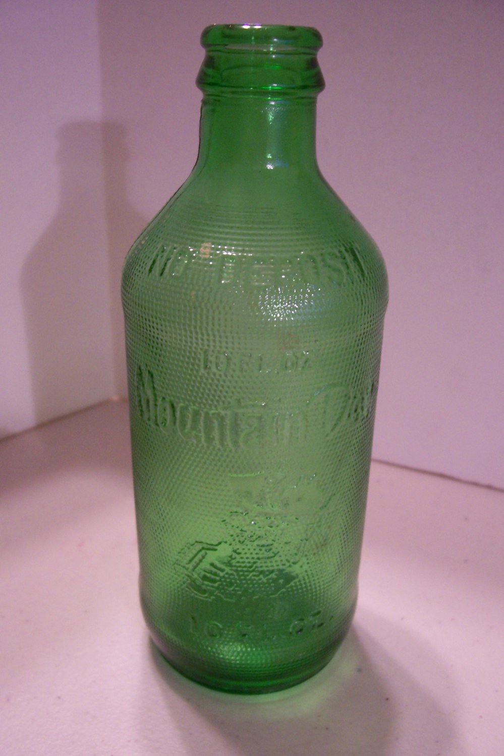 10oz Embossed Mountain Dew No Return Hillbilly Soda Bottle