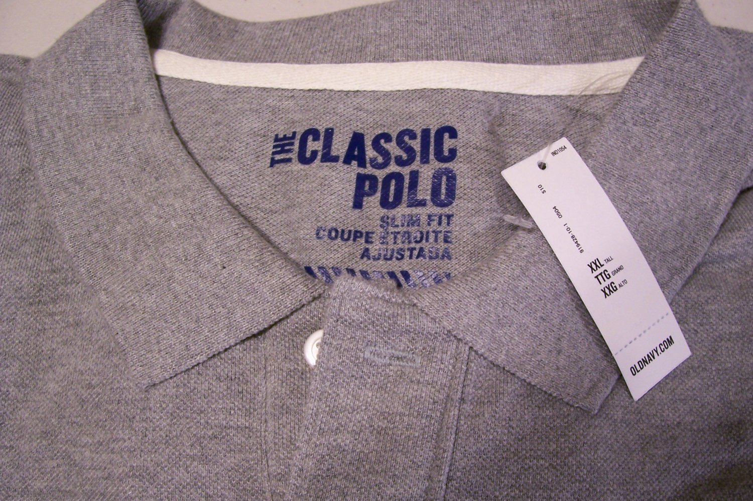 old navy grey polo shirts