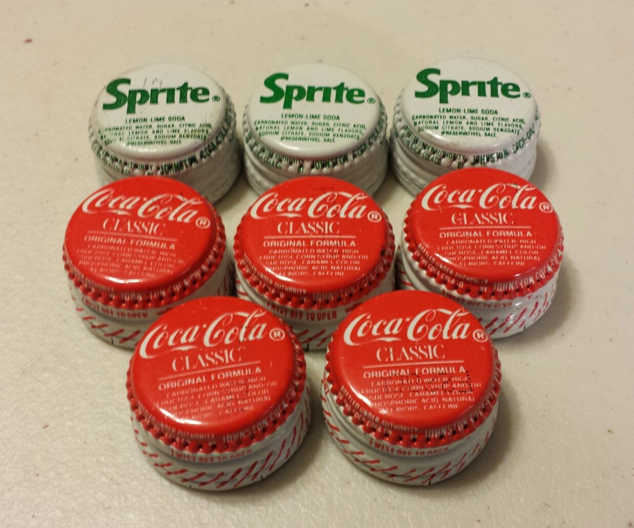 soda bottle lids