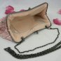 Elegant CHAMPAGNE Beaded Rhombic Evening Clutch Purse Evening Bags
