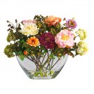 Peony Centerpiece w/Glass Vase