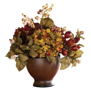 Autumn Hydrangea w/Round Vase