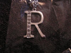 Letter R Initial Necklace