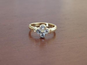 Quad-Diamante ring, size 5.
