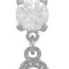 Silver Brass Knuckles Belly Ring w/ Diamantes