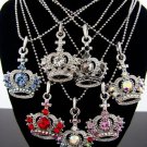 Royal Crown Necklace w/ Clear Diamantes