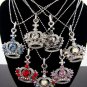 Royal Crown Necklace w/ Clear Diamantes