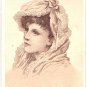 Victorian Calling Cards - Beautiful Young Woman