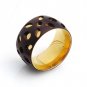 Chocolate and Gold Ion Plated Steel Ring