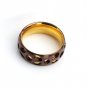 Chocolate and Gold Ion Plated Steel Ring