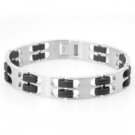Stainless Steel and Rubber Bracelet