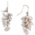 Freshwater Keshi White Cultured Pearl Earrings