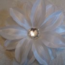 White 5 inch Flower on  Alligator clip