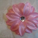 5 inch Flower on  Alligator clip - Pink