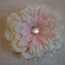 4 inch dahlia on alligator clip - Ivory