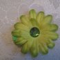 2 inch Daisy with gem center - lime green