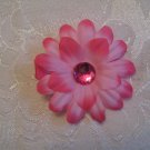 2 inch Daisy with gem center -hot pink
