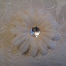 2 inch Daisy with gem center - ivory