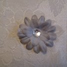 2 inch Daisy with gem center - silver