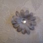 2 inch Daisy with gem center - silver