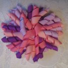 3.5 inch Korker hair clip - pinks and purple