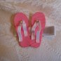 Handmade Flip Flop Alligator clip - pink