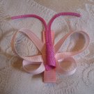 Handmade Butterfly Alligator clip - Pink