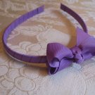 Hard Bow Headband - purple