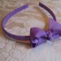 Hard Bow Headband - purple