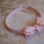 Hard Bow Headband - light pink