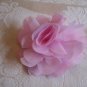 Elegant Flower Puff Alligator clip - light pink