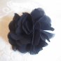 Elegant Flower Puff Alligator clip - black