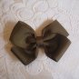 Handmade Bow Alligator Clip - Brown