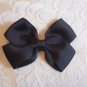 Handmade Bow Alligator Clip - black