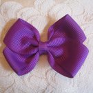 Handmade Bow Alligator Clip - purple