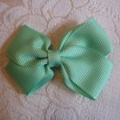 Handmade Bow Alligator Clip - lime green