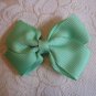 Handmade Bow Alligator Clip - lime green