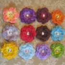 3 inch small rose Hair Clips - Set of 12