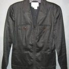 TO TONKO sharp black linen JACKET size 2 petite