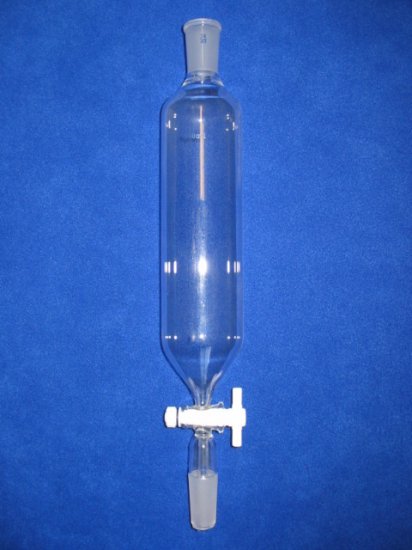 Addition funnel: cylindrical, 500ml, 24/40, PTFE plug