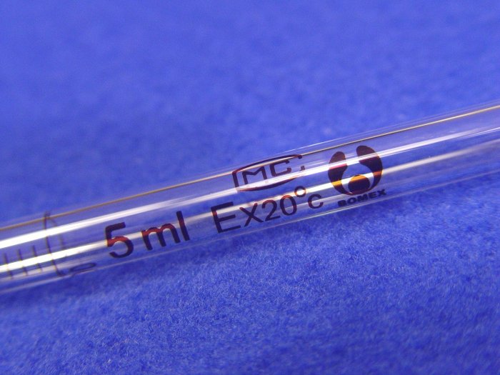5ml Bomex Reusable SEROLOGICAL Pipets Class A lot of 10 Free shipping