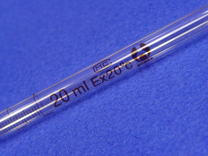 20ml Bomex Reusable SEROLOGICAL Pipet Pipette Class A